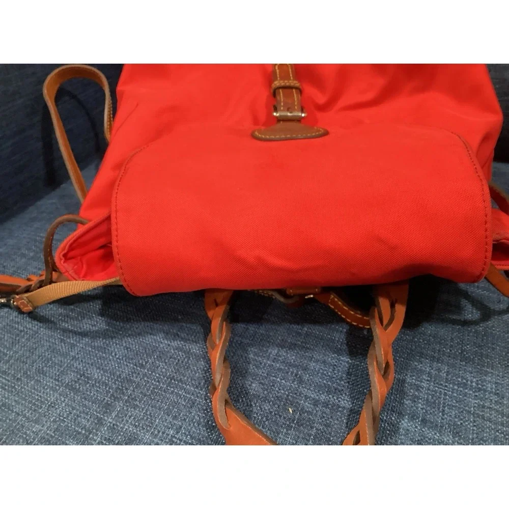 Dooney & Bourke Red Nylon Flap Backpack